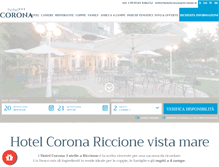 Tablet Screenshot of hotelcoronariccione.it